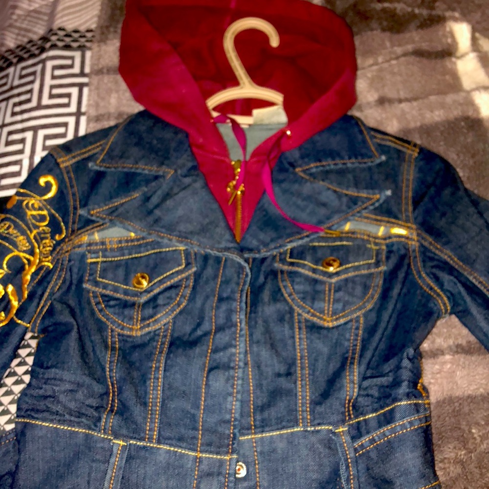 COPY - Dereon Jean jacket hoodie style really cute